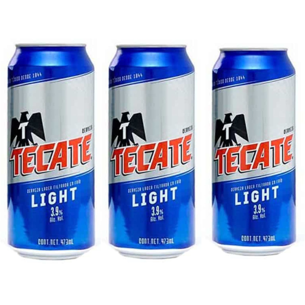3 PACK TECATE LIGHT LATON 473ML