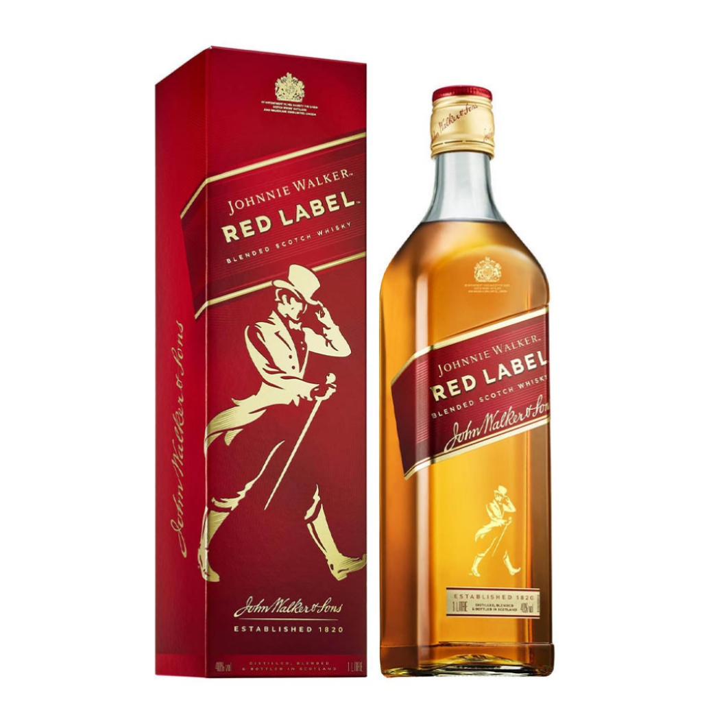 WHISKY JOHNNIE W. RED LABEL 12/1000 ML LUX