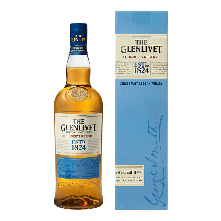 WHISKY GLENLIVET FOUNDER'S RESERV 1824 12/750 ML