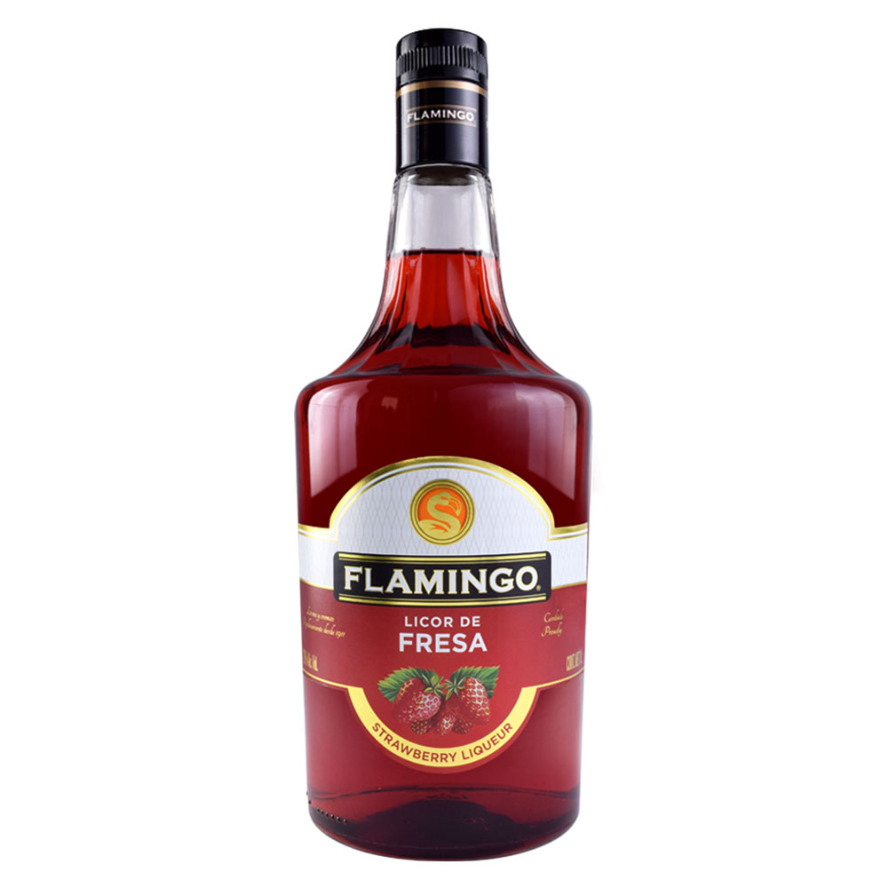 LICOR FLAMINGO DE FRESA 12/1000 ML