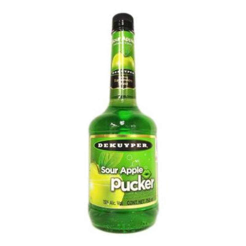 LICOR DEKUYPER SOUR APPLE PUCKER12/750 ML