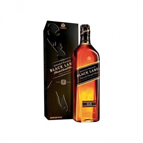WHISKY JOHNNIE W. BLACK LABEL 12/1000 ML LUX