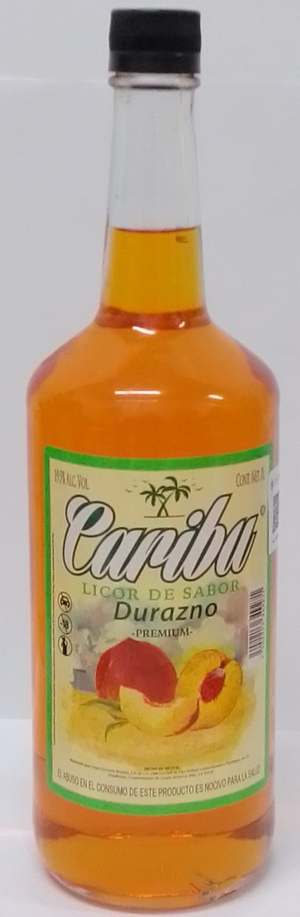 LICOR DE SABOR DURAZNO CARIBU 12/ 1000 ML