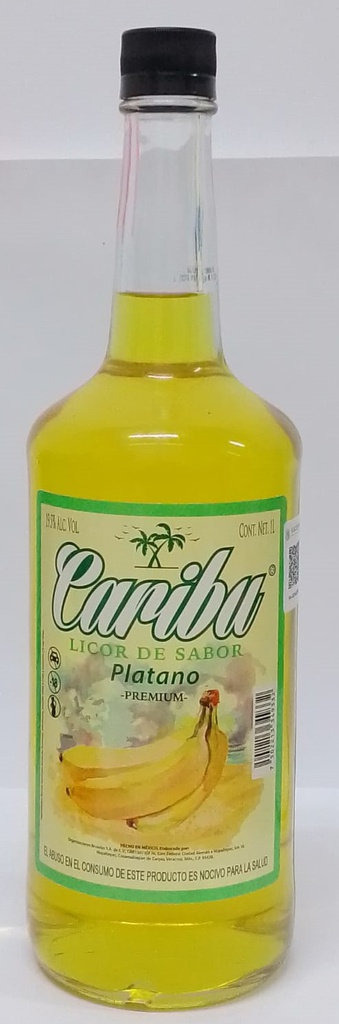 LICOR DE SABOR PLATANO CARIBU 12/ 1000 ML