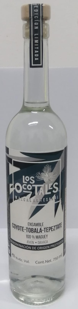 MEZCAL LOS OCOTALES ENSAMBLE COYOTE-TOBALA-TEPEZTATE 750 ML
